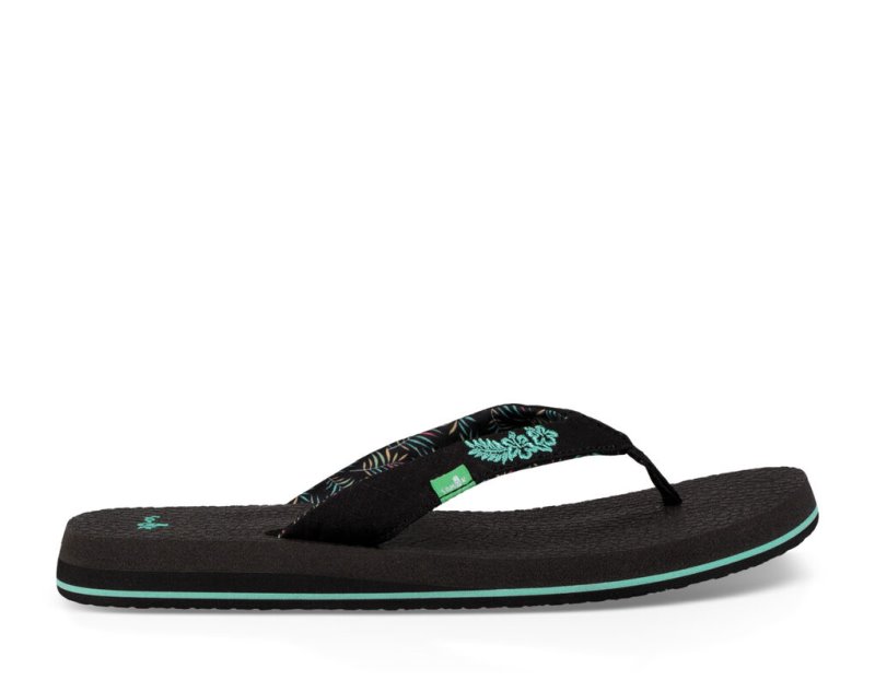 Sanuk Yoga Paradise 2 Women\'s Flip Flops Black | Canada 5ILH